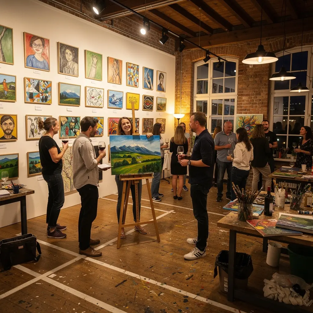 Ein close-up Bild von Aquarellfarben in einer Box.