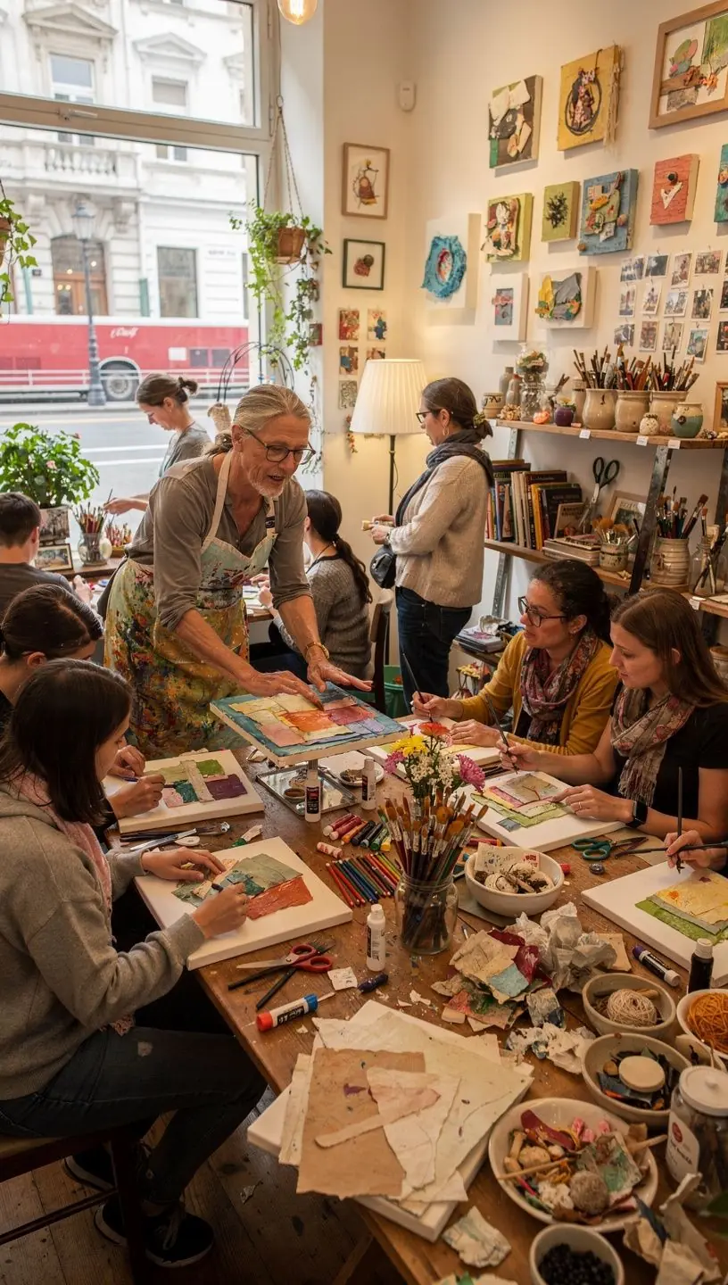 Ein Landschaftsgemälde, das mit Wasserfarben erstellt wurde.