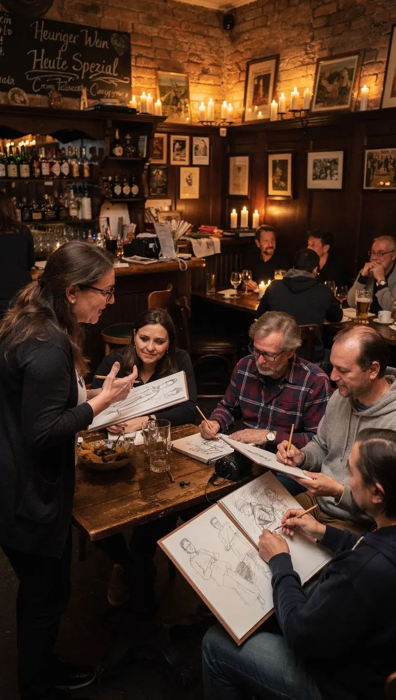 Ein Landschaftsgemälde, das mit Wasserfarben erstellt wurde.