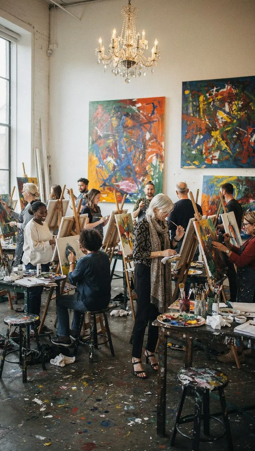 Ein Landschaftsgemälde, das mit Wasserfarben erstellt wurde.